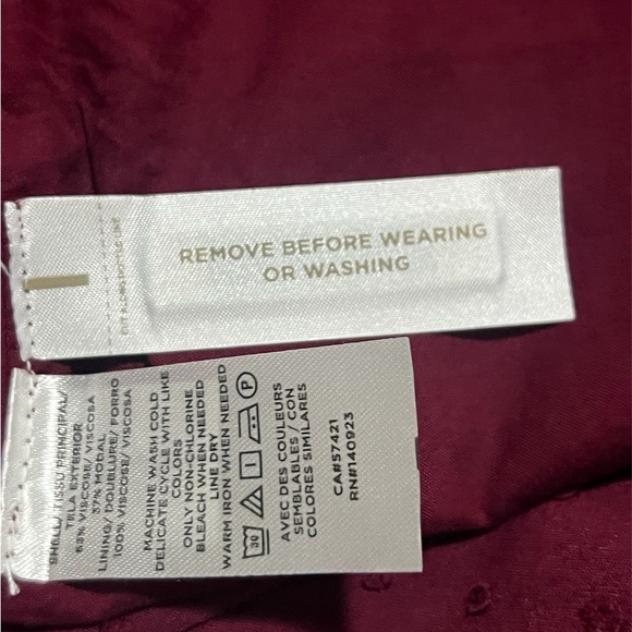 LOFT Elegant Long Sleeve Dress in Rich Burgundy, Size M - Picture 9 of 11